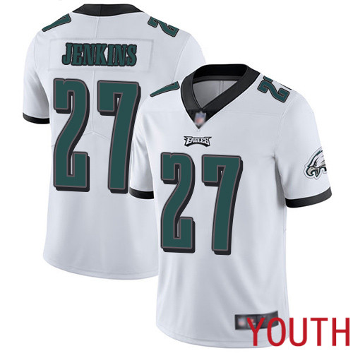 Youth Philadelphia Eagles 27 Malcolm Jenkins White Vapor Untouchable NFL Jersey Limited Player Football